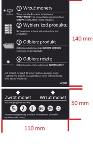 Instrukca obs?ugi snack (naklejka czarna)