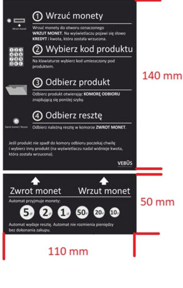 Instrukca obs?ugi snack (naklejka czarna)