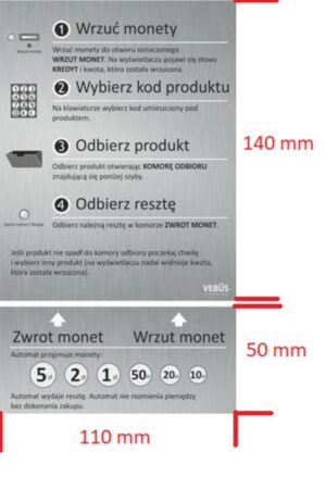 Instrukca obs?ugi snack (naklejka szara)