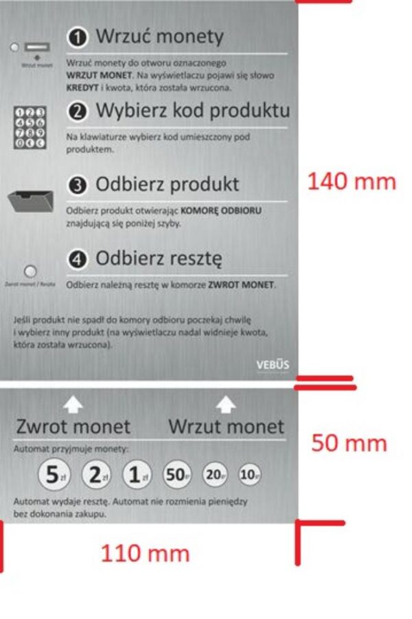 Instrukca obs?ugi snack (naklejka szara)
